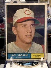1961 Topps #162 Jay Hook Baseball Card Cincinnati Reds MJR 12V