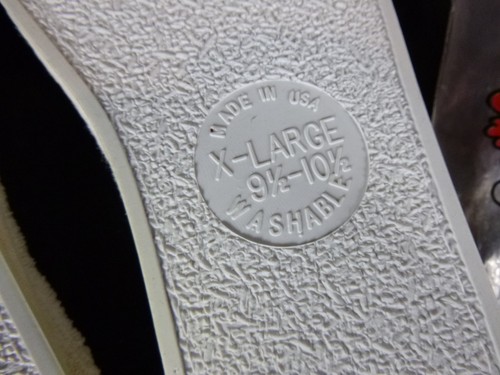 Zapatillas de tela de felpa con rasguños y pelusa de colección suela de goma blancas talla XL - Imagen 5 de 5