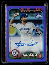 2024 Topps Pro Debut #PD-144 - Arjun Nimmala - Autographs Purple Foil Auto #/299