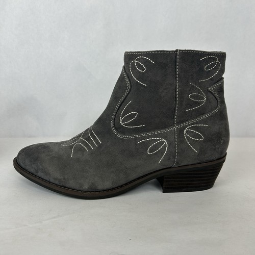Sonoma Boots Shoes Womens Gray 9 Ankle Low Cone Heel Pointed Toe - Picture 4 of 13