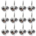 12Pcs Transparent Curtain Hooks Bathroom Curtain Rod Accessories