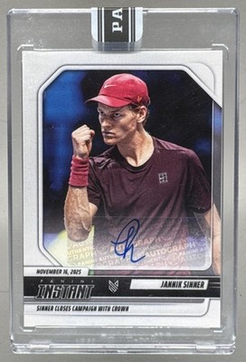 Jannik Sinner 2025 Panini Instant ATP Tour Finals Win Auto JS-7 96/99