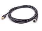 M12 4 Pin A Code Female to USB 2.0 A Male Cable Assembly 3 Meters... 