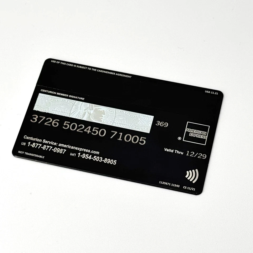 AMX Custom Black Metal Card with Small | Large Chip - 2024 Novelty Design - Image 2 of 4