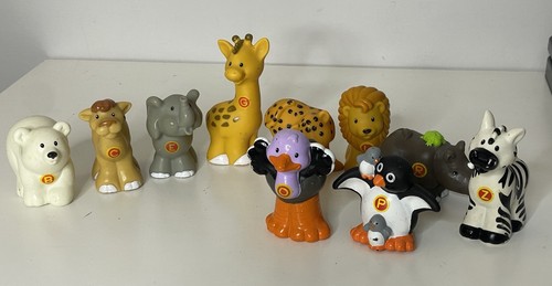 Fisher Price Little People Zoo Animals Lot Of 10 Alphabet Animals - Picture 1 of 5
