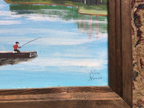 2 primitive Gemälde von Farmer Ken Harris Washburn - Aroostook Maine Künstler. - Bild 15 von 16