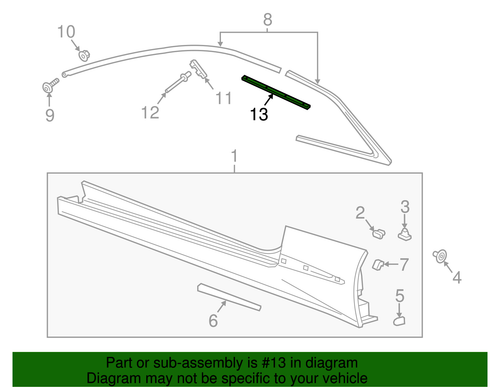 Genuine GM Rear Side Door Molding Lower Retainer 22939699 - Picture 2 of 3