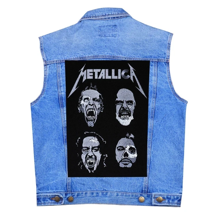 Death Band Logo Large Embroidered Sew-On Back Patch for Jacket Vest