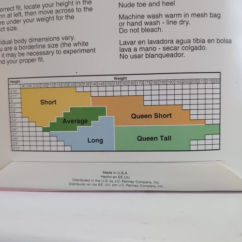 Pantimedias JCPenney Sheerest Support Queen altas azul marino - Imagen 4 de 5