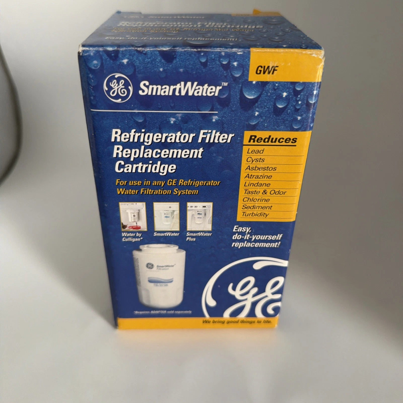 NEW GE GWF Smart Water Refrigerator Filter Replacement Cartridge Genuine Sealed