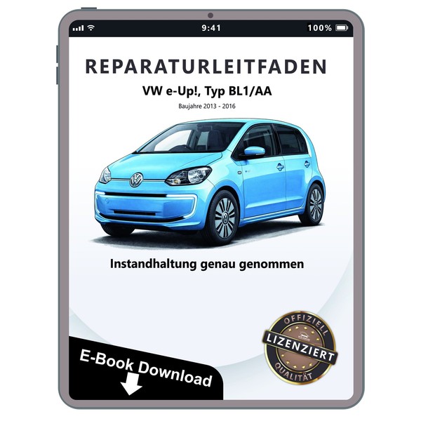 VW E-Up! BL1 13-16 Instandhaltung Inspektion Wartung Serviceanleitung PDF Datei-image