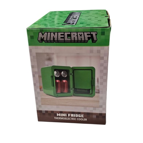 Minecraft Creeper 6-Can Mini Fridge Thermoelectric Cooler (8"Hx5.4”Wx5.4”D) NIB - Picture 2 of 5