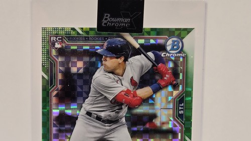 2021 Bowman Chrome X Dylan Carlson Rookie RC Orioles Cardinals X-Fractor /31 - Picture 2 of 7