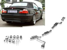 Fox Duplex Komplettanlage ab Kat BMW 3er E46 323i 325i 330i Touring Cabrio 2x76