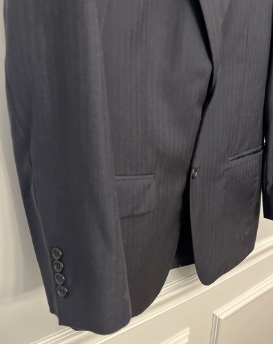38 R- JOS. A. BANK 100% WOOL SPORT COAT NAVY BLUE Signature Collection - Picture 2 of 11