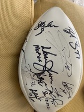 Charity football Warren Moon Leroy Irving Phillippi Sparks  Signed Official +++