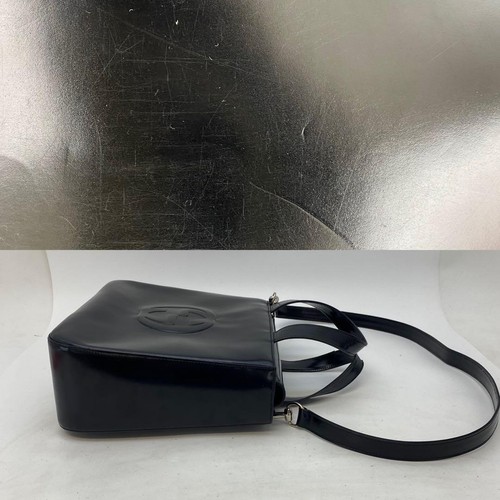 GUCCI Bolso de Hombro de Mano Esmalte GG Cuero Negro FR118 Formal Moda Accesorio - Imagen 11 de 12