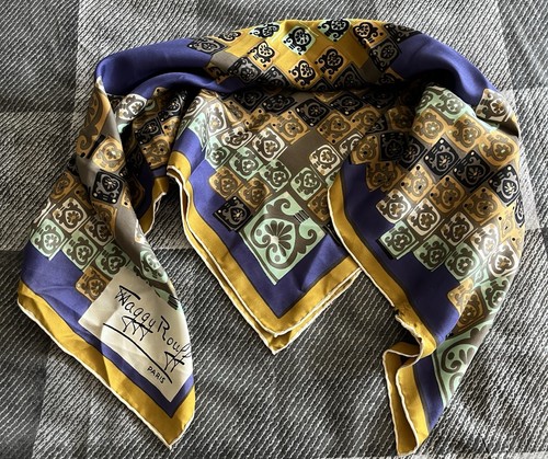 Foulards Maggy Rouff Silk Scarf Paris - Picture 2 of 3