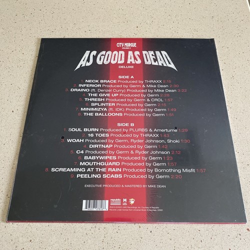 City Morgue Vol. 2: As Good As Dead LP durchsichtig mit rotem & schwarzem Swirl Vinyl LE VERSIEGELT - Bild 2 von 2