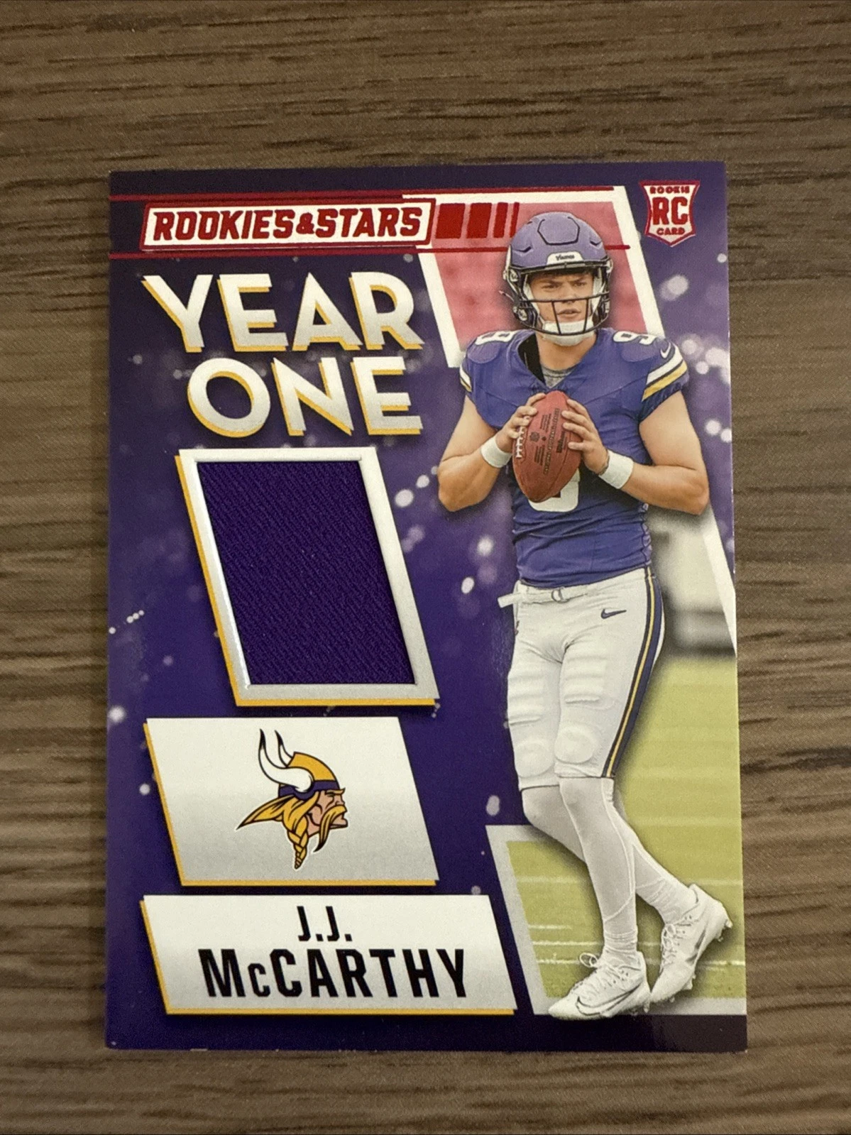 JJ McCarthy Panini Rookies & Stars Year One Relics #YOJMY Base