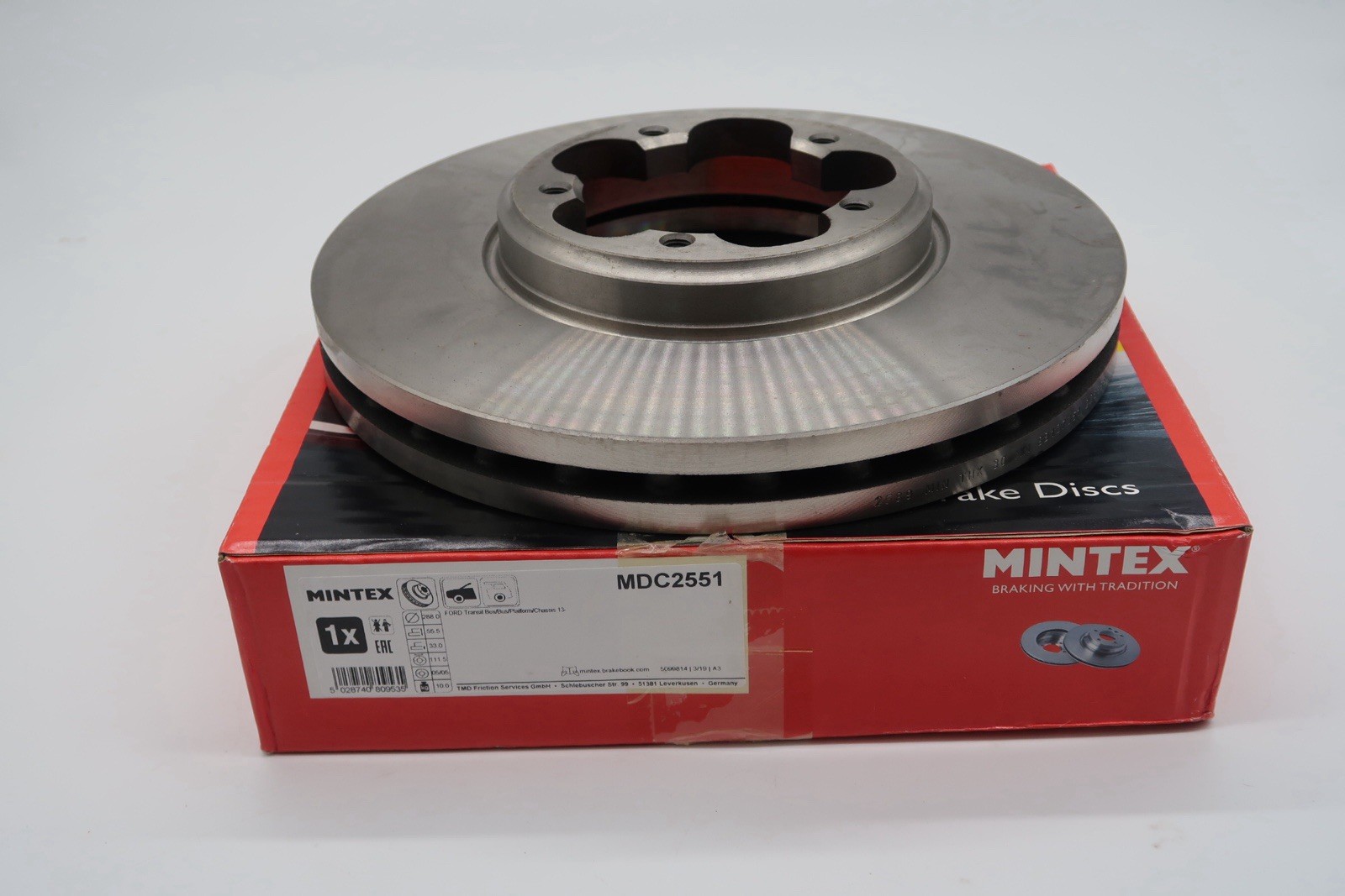 2x Brake Discs Pair Vented fits FORD TRANSIT CUSTOM V362 2.0D Front 2015 on Set image 5
