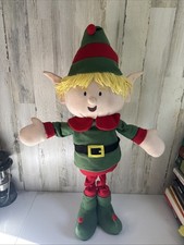 35 Tall Christmas Standing Elf Great Condition See Photos