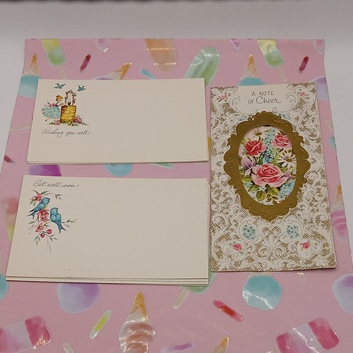 Post a Note Postcards Greetings & Fold Up Letters Floral Sprinter Vtg Patterns - Picture 5 of 10