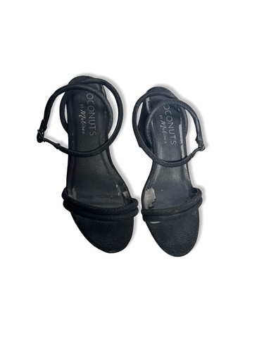 Coconuts By Matisse Sandals 8 Black Criss Cross Block Heel - Picture 4 of 5