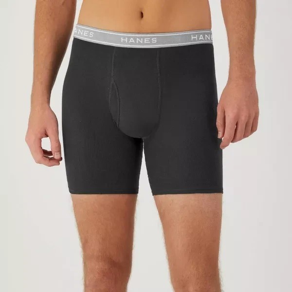Men's Boxer Briefs by Hanes Black/Gray XL 9-Pack New With Tags image 5