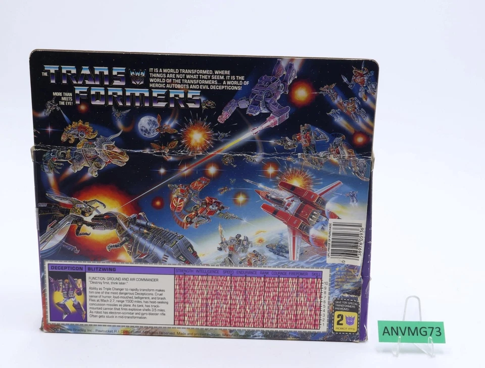 Blitzwing 100% Complete W/BOX 1985 Vintage G1 Transformers Hasbro Action Figure - Image 4 of 4