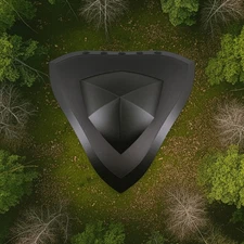Rendlesham UFO Model | 3D Printed Triangular Flying Saucer | Black PLA | 4–10"