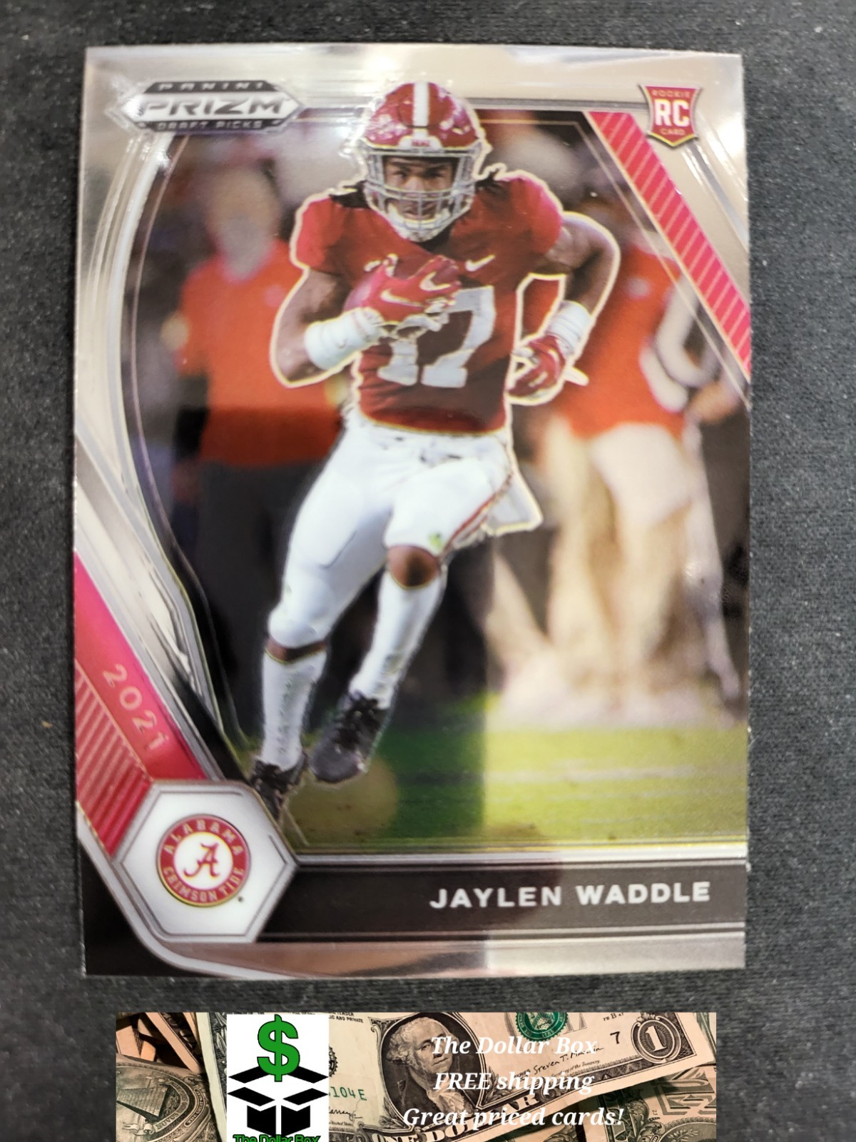 2021 Prizm Draft Jaylen Waddle RC Card #103 Dolphins