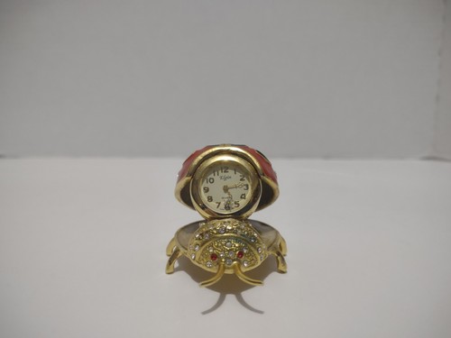 Reloj de mesa vintage Elgin Mini Ladybug sin probar - Imagen 3 de 5