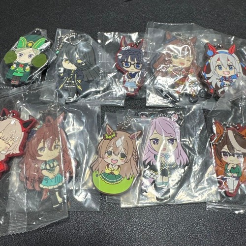 Uma Musume figure Rubber key chain set 10 lot mascot Japan Bandai anime m653 - Picture 1 of 3