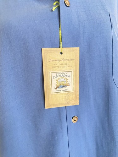 NWT 100% Silk Tommy Bahama Blue Marlin Cigar Shirt Limited Edition!! Men’s XXL - Picture 3 of 6