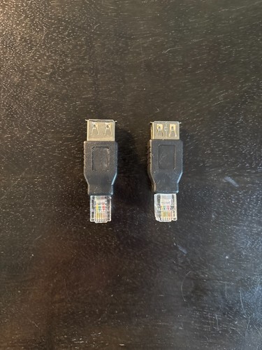 Pack of 2 Used RJ11 to USB Type A Female Adapter - Picture 2 of 3