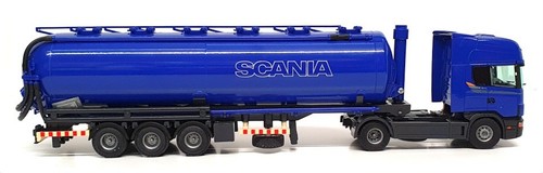 Tekno 1/50 Scale Diecast 970919 - Scania Tanker Trailer Truck - Blue - Picture 3 of 6