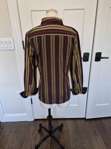 Robert Graham Women's Shirt Multicolor Stripe Long Sleeve Button Up Size 10 - Picture 8 of 11