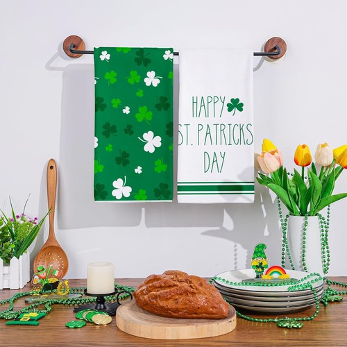 Siilues St. Patrick's Day Tischläufer – Grüner Kleeblatt-Deko Für Partys & Feiertage (33x183 Cm)