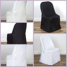 12 pcs Polyester FOLDING CHAIR COVERS Wedding Party Banquet Event Decorations