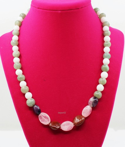 Artisan Antique Vintage Handmade Multi-Gemstone Sterling Silver Necklace  NWOT🎁 - Picture 1 of 2