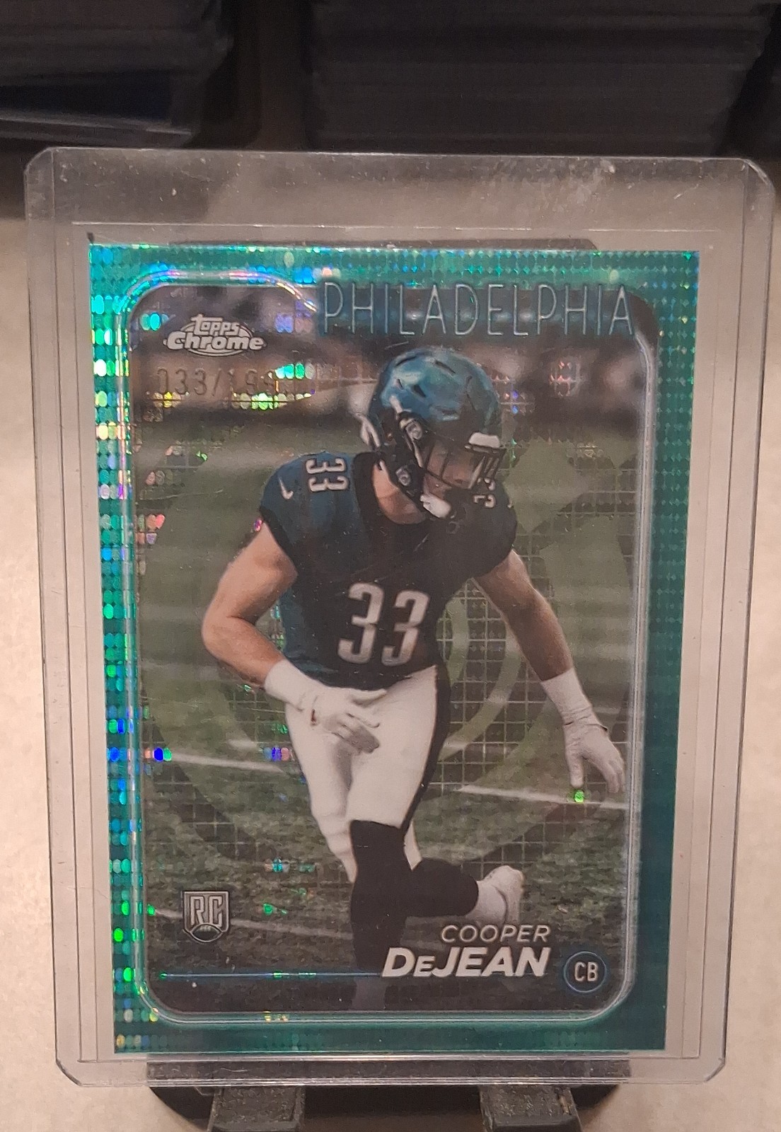 2024 Topps Chrome - Rookies Cooper DeJean #232 Aqua Sonar Refractor /199 (RC)