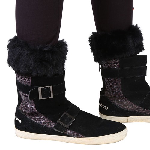 Winter Warm Keeping Legs Sleeves Thermal Kniting Ankle Warmers (White) FYJD - Picture 9 of 9