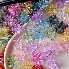 Small Flower Hair Clips for Women, 50 Pcs Hawaiian Mini Plumeria Flowers Hair Cl