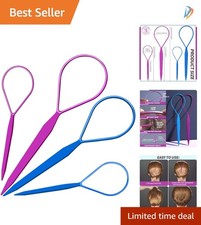 Ponytail Styling Tools - 4pc Set for Effortless Braids and Hair Styles