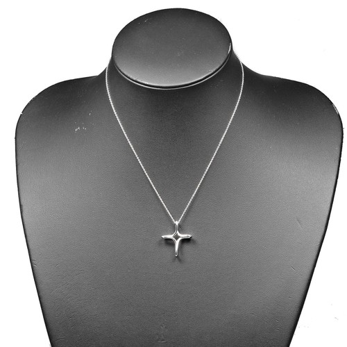 TIFFANY&Co. Open cross Necklace Silver925 3.28g Women - Picture 2 of 7