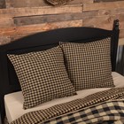 Primitive Euro Sham Black Check Cotton Square Bedroom Decor VHC Brands