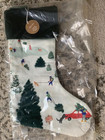 West elm Embroidered Tree Farm Stocking- NO MONO -