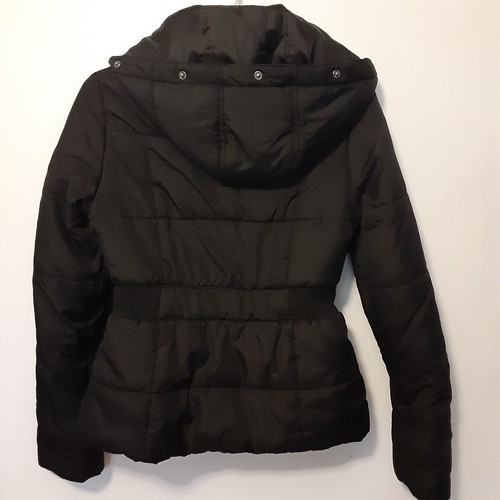 Aeropostale Puffer Jacket Womens M Black Zip Hood A87 Winter Cold Weather - Picture 7 of 10