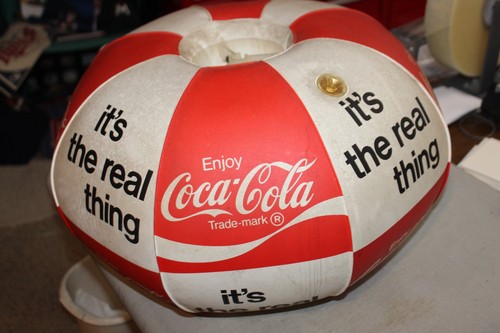 RARA COCA-COLA COCA COLA ORIGINALE VINTAGE È LA COSA REALE! PARALUME LAMPADA GONFIABILE - Foto 2 di 6